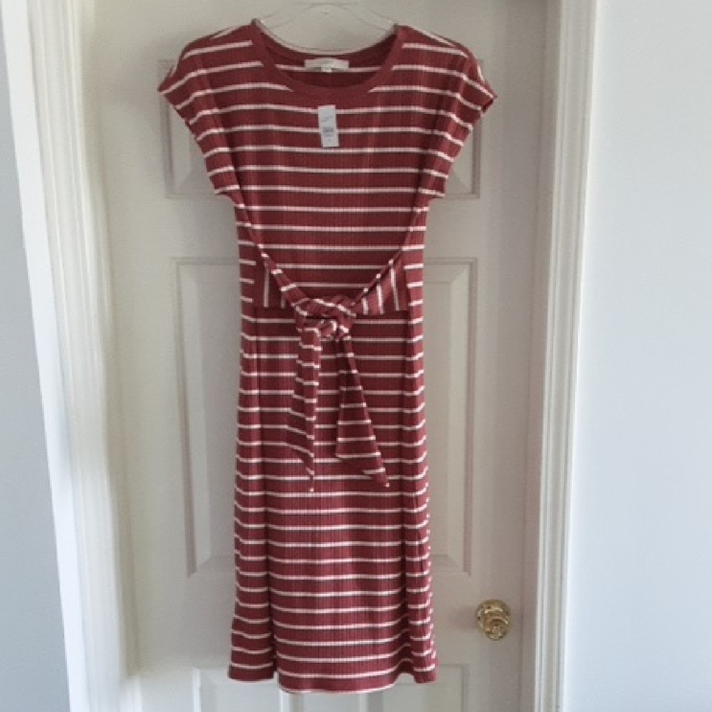 New Tie Front Sweater Dress With Tags